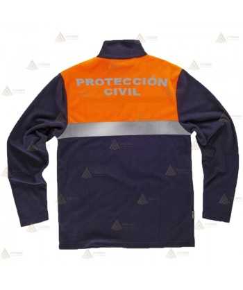Sudadera ligera de alta visibilidad bicolor con media cremallera para Protección Civil