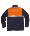 Sudadera ligera de alta visibilidad bicolor con media cremallera para Protección Civil