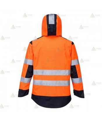 Parka ligera impermeable y desmontable, multinorma de fibra modacrílica