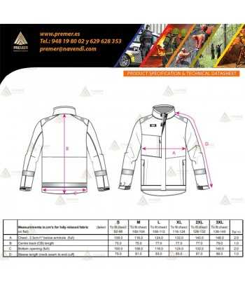 Softshell ignífugo multinorma de fibra modacrílica