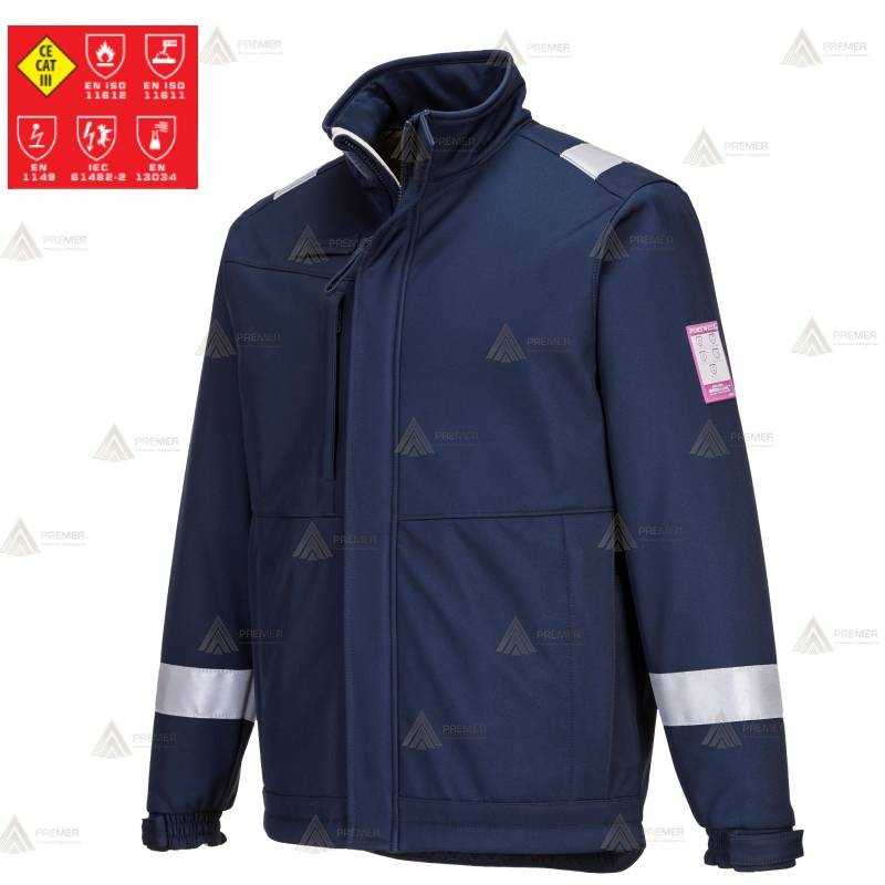 Softshell ignífugo multinorma de fibra modacrílica