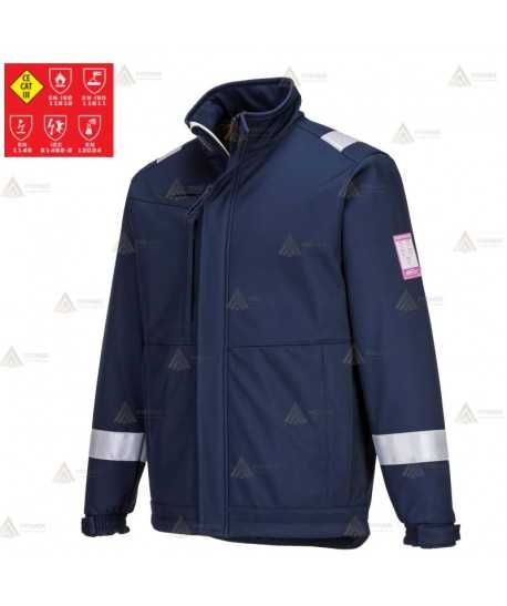 Softshell ignífugo multinorma de fibra modacrílica