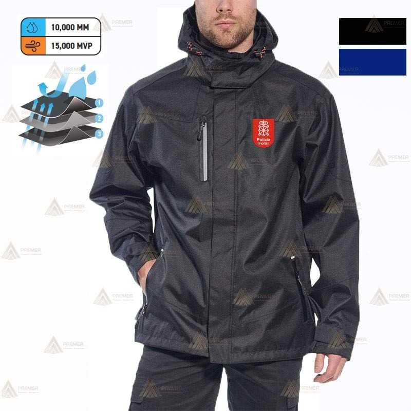 Parka ligera para la lluvia con malla interior para Cuerpos Especiales