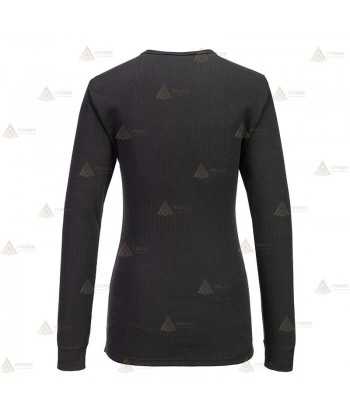 Camiseta térmica de manga larga color negro para Mujer