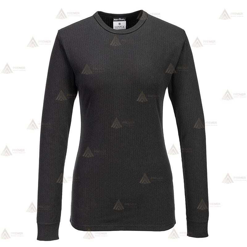 Camiseta térmica de manga larga color negro para Mujer