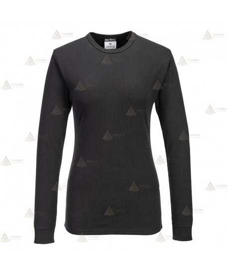 Camiseta térmica de manga larga color negro para Mujer