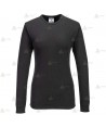 Camiseta térmica de manga larga color negro para Mujer