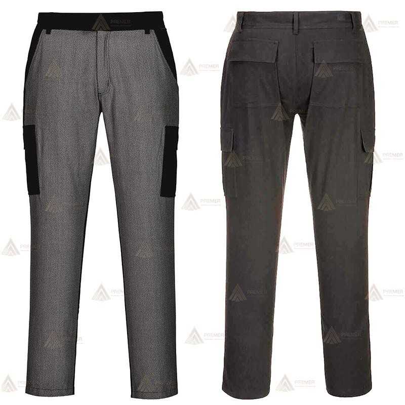 Pantalón multibolsillos con delantera resistente a cortes, Nivel D