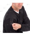 Jersey de punto de cuello pico con refuerzos y galoneras