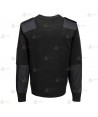 Jersey de punto de cuello pico con refuerzos y galoneras
