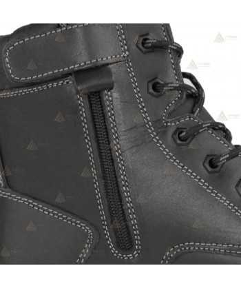 Botas táctica de piel flor de seguridad con cremallera y cordura S3 HRO