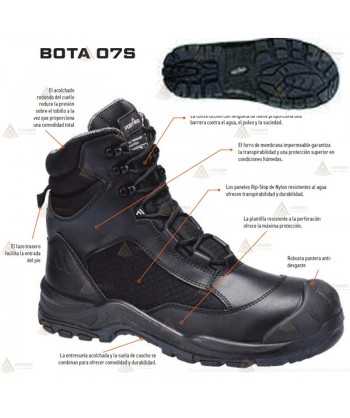 Botas táctica de piel y cordura O7S SR FO SC HRO