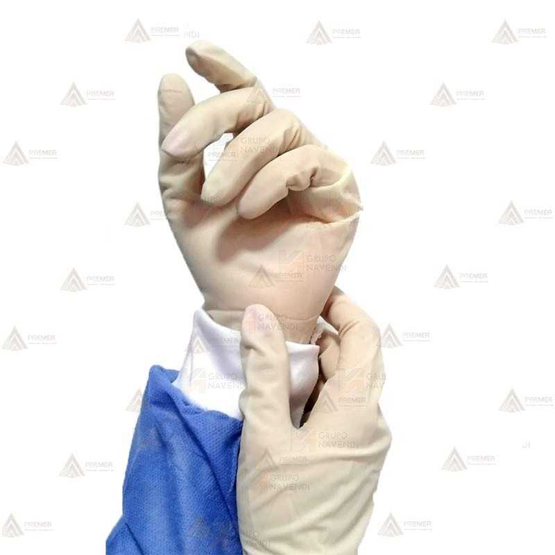 Guantes quirúrgicos estériles de látex sin polvo