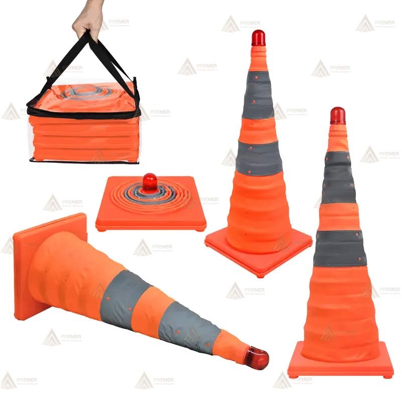 Cono plegable para controles policiales de 70 cm