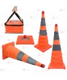 Cono plegable para controles policiales de 70 cm