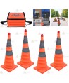 Cono plegable para controles policiales de 70 cm