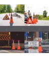 Cono plegable para controles policiales de 70 cm