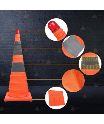 Cono plegable para controles policiales de 70 cm