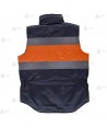 Chaleco acolchado bicolor con cintas reflectantes para Protección Civil