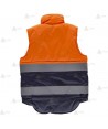 Chaleco acolchado bicolor con cintas reflectantes para Protección Civil