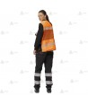 Chaleco paramédico de rejilla con cintas reflectantes color naranja flúor