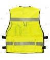 Chaleco paramédico de rejilla con cintas reflectantes color amarillo flúor