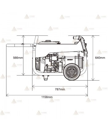 Generador trifásico a gasolina de 8.000W (10 KVA) BENTAYGA-S