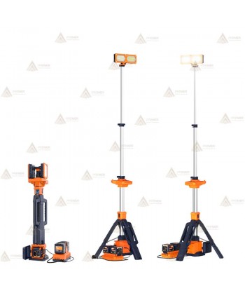 Torre telescópica portátil de iluminación led (12.000 lúmenes)