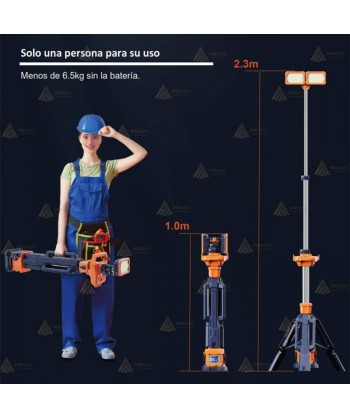 Torre telescópica portátil de iluminación led (12.000 lúmenes)