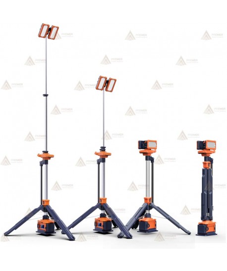 Torre telescópica portátil de iluminación led (14.000 lúmenes)