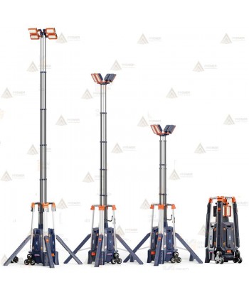 Torre telescópica portátil de iluminación led (33.000 lúmenes)