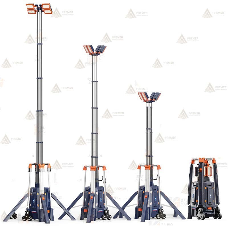 Torre telescópica portátil de iluminación led (33.000 lúmenes)