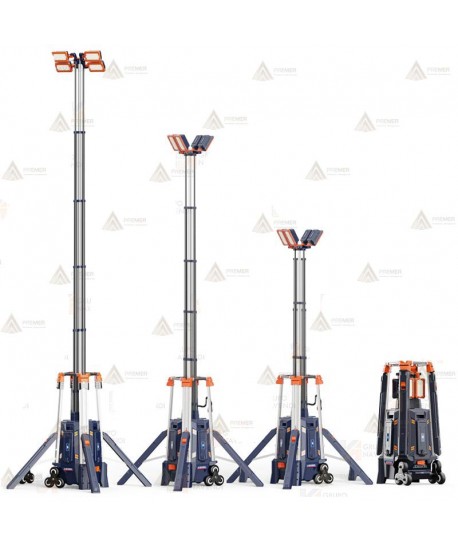 Torre telescópica portátil de iluminación led (33.000 lúmenes)
