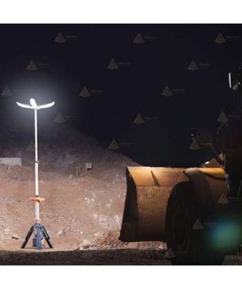 Torre telescópica portátil de iluminación esférica (12.000 lúmenes)