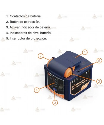Batería de Ion-Litio D24-100 para trípodes Direct,  Cenit y Firefly