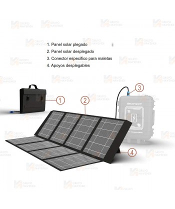 Panel solar plegable y portátil FS8-200 para maletas de carga TKC-9H