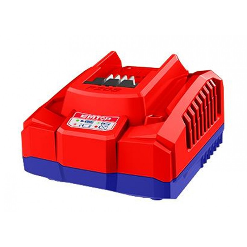 Cargador Inteligente rápido EMTOP  EFCR20411E para baterías de 20V y 4A