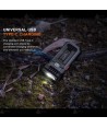 Linterna con cabezal giratorio y luz ultravioleta - 150 lúmenes