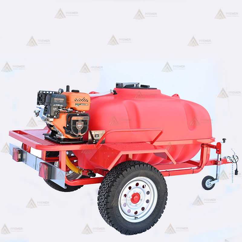 Remolque contra incendios con motobomba 334 L/min y 5,5 Bar.