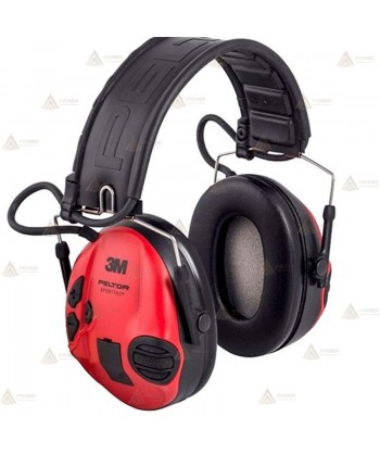 Orejeras electrónicas 3M PELTOR SportTac con cazoletas rojas y negras (SNR 26dB)