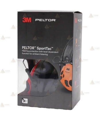 Orejeras electrónicas 3M PELTOR SportTac con cazoletas verdes y naranjas (SNR 26dB)