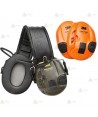 Orejeras electrónicas 3M PELTOR SportTac con cazoletas verdes y naranjas (SNR 26dB)