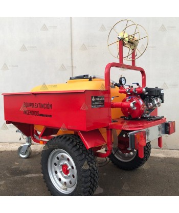 Remolque contra incendios con motobomba HONDA de 10 Bar - 500 lit/mi para Aeródromo y Helipuerto.