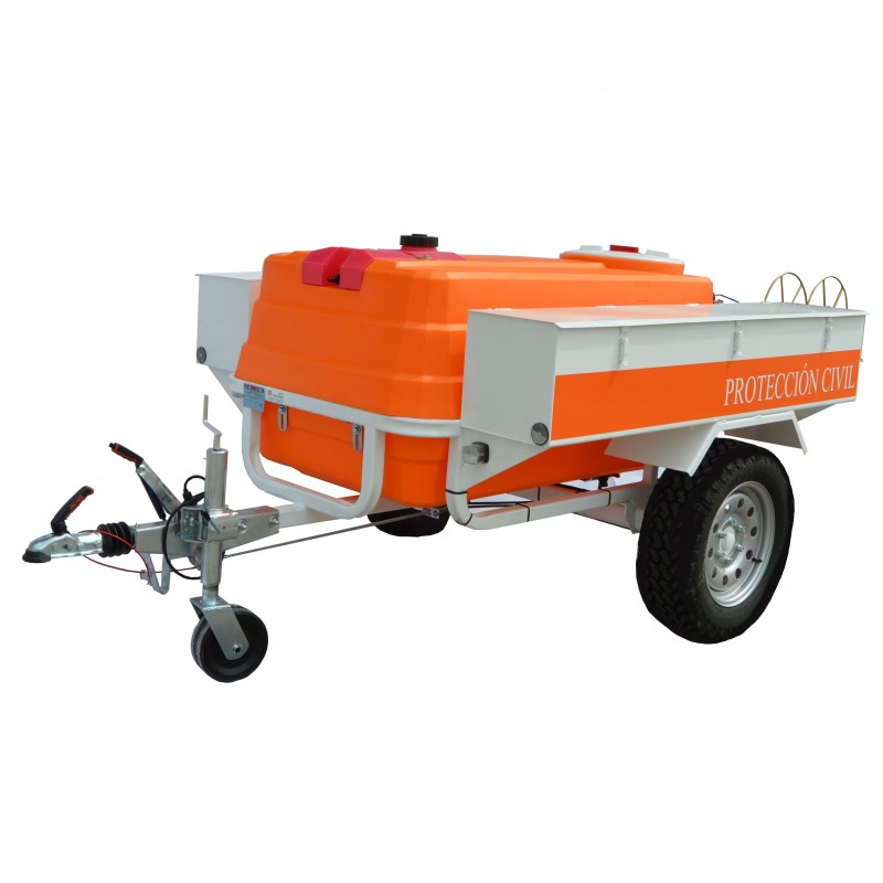 Remolque contra incendios con motobomba HONDA de 10 Bar - 500 lit/mi para Aeródromo y Helipuerto.