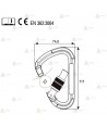 Mosquetón asimétrico de aluminio con cierre de rosca (25 kN)