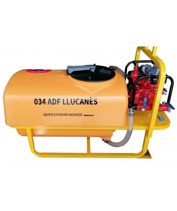 Bancada contra incendios con motobomba 200 L/min y 7,5 Bar.