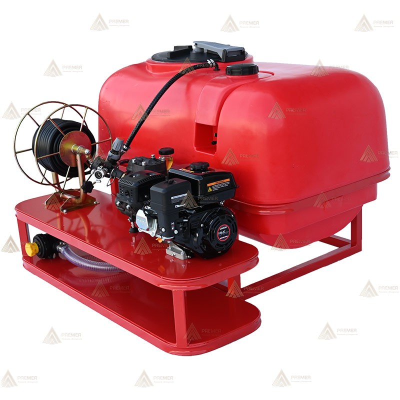 Bancada contra incendios con motobomba 200 L/min y 7,5 Bar.