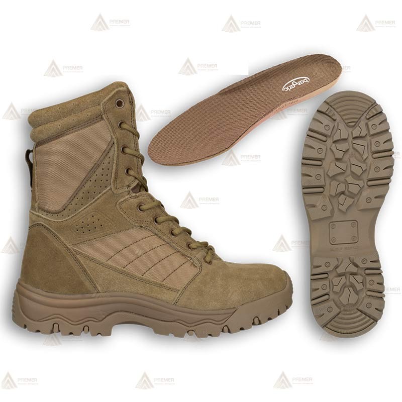 Bota táctica de caña alta (9") con cordones color Coyote