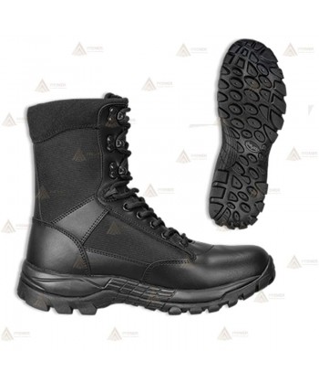 Bota táctica de piel y nailon de media caña