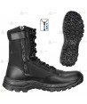 Bota táctica de piel y nailon de media caña con cremallera YKK